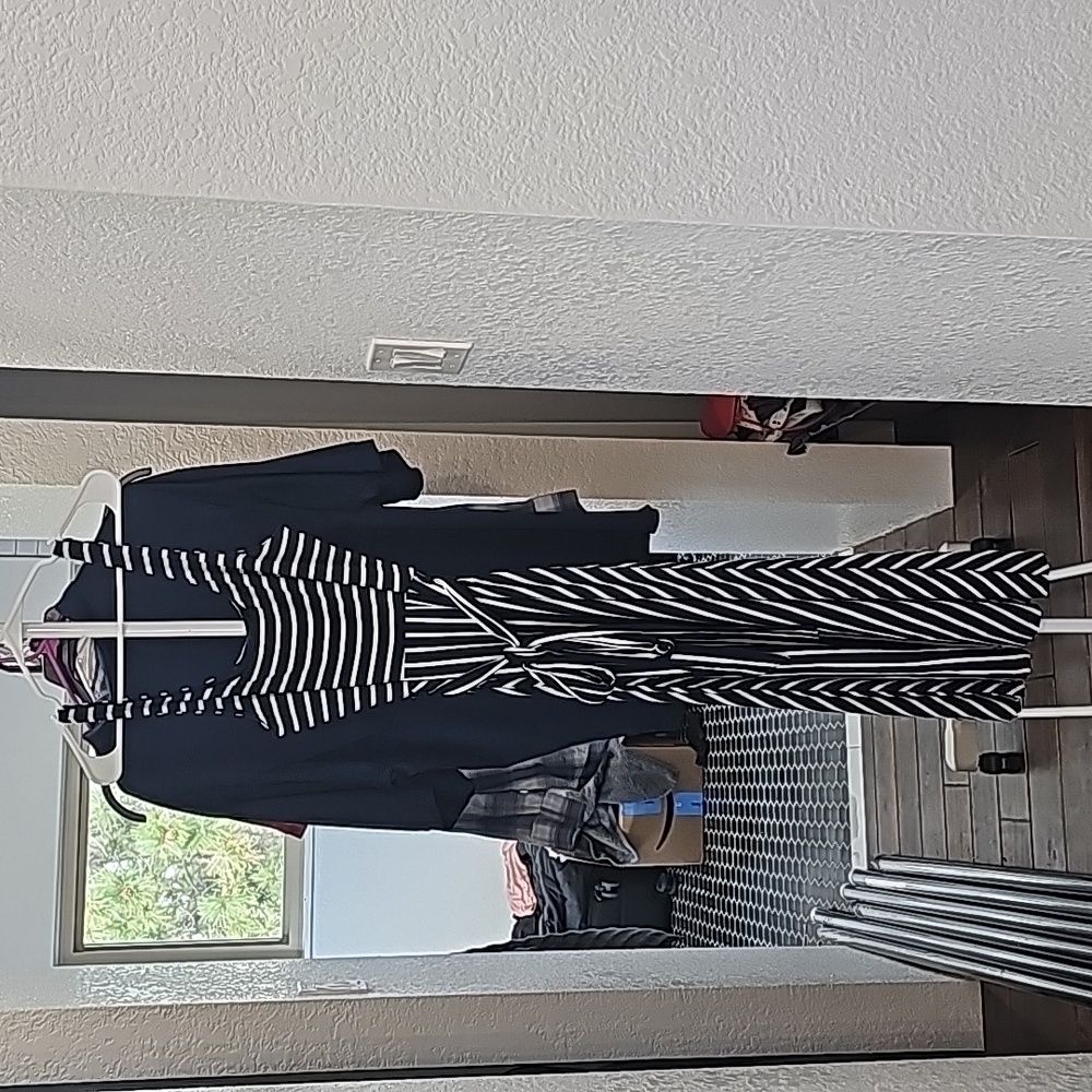 Navy and White Striped Tank Dress